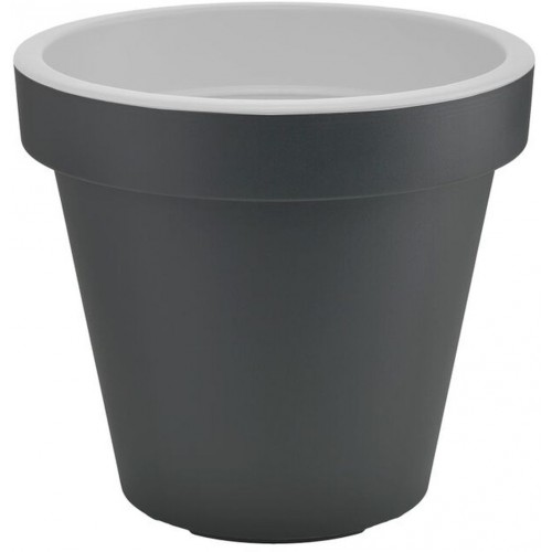 PLASTKON Dekoratívne kvetináč Metro Twist'n'Roll 29 cm antracit/biela