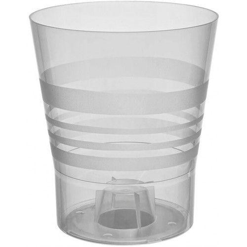 PLASTKON Dekoratívne kvetináč Orchid 11 cm transparentná biela PLASTKON Dekoratívne kvetináč Orchid 11 cm transparentná biela