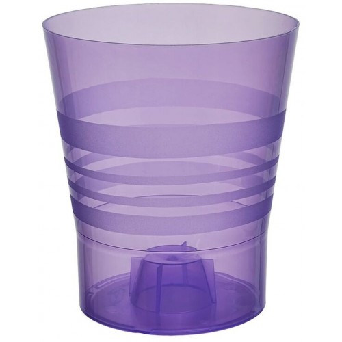 PLASTKON Dekoratívne kvetináč Orchid 11 cm transparentná fialová
