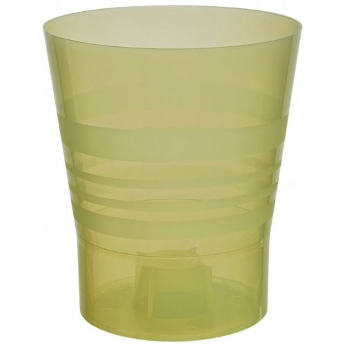 PLASTKON Dekoratívne kvetináč Orchid 11 cm transparentná žltá