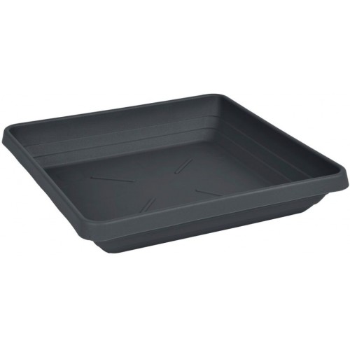 PLASTKON Miska pod květináč Quattro 50 antracit