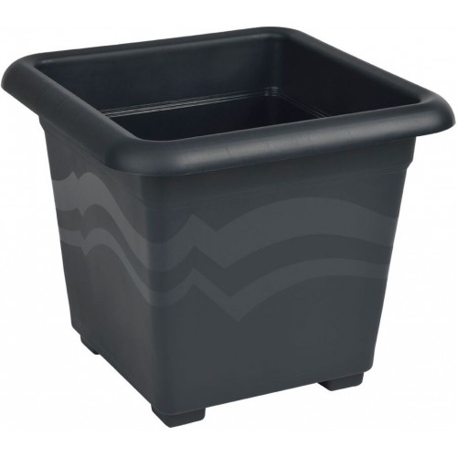 PLASTKON Hranatý květináč Quattro 40x40 cm antracit