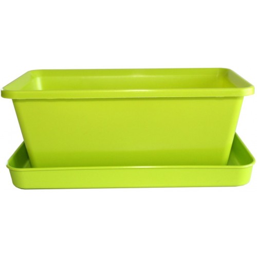 PLASTKON Truhlík Small window box s miskou 20 cm hráškovo zelená