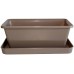 PLASTKON Truhlík Small window box s miskou 20 cm taupe