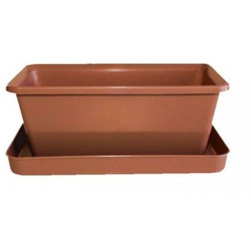 PLASTKON Truhlík Small window box s miskou 20 cm terakota PLASTKON Truhlík Small window box s miskou 20 cm terakota