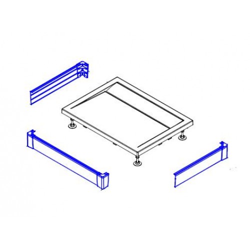 RONAL PWIU ILA tri hliníkové panely 80x90x80 cm pre sprchovú vaničku, biela PWIU800908004