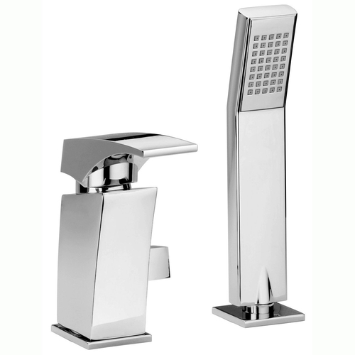 FONTE DOMINO batérie na okraj vane s vyťahovacou sprchou, chróm DOM041CR