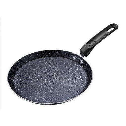 RENBERG Panvica na palacinky s mramorovým povrchom 24 cm čierna RB-1063cern