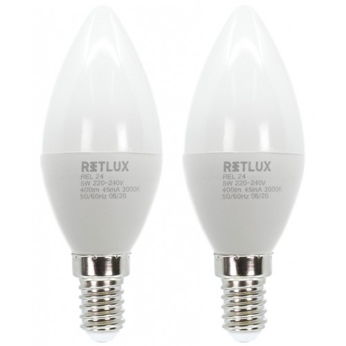 RETLUX REL 24 LED C37 2x5W E14 Žiarovka 50004339