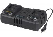 Riwall PRO RAC 420 TWIN – dvojitá rýchlonabíjačka pre akumulátory 20 V (4,5 A) RACC00141