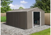 Riwall PRO RMSA 12x10 Brown - záhradný domček kovový 3 x 3,7 m SD-X1210-H170C-B