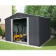 Riwall PRO RMSA 8x10 Anthracite Záhradný domček 3 x 2,4 m so sedlovou strechou antracit