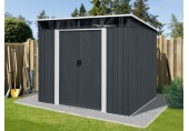 Riwall PRO RMSP 9x8 Anthracite LUX - záhradný domček kovový 2,4 x 2,8 m T-PS0908-A