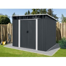Riwall PRO RMSP 9x8 Anthracite LUX - záhradný domček kovový 2,4 x 2,8 m T-PS0908-A