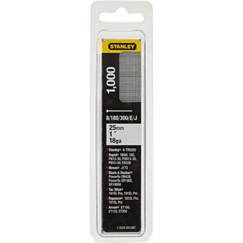 Stanley 1-SWKBN100T 25mm/1"/18 Kolárske klince typ 8/300/E/J, 1000ks