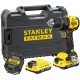 Stanley SFMCD714D2T FatMax V20 Bezuhlíková aku vŕtačka (65Nm/18V/2x2,0Ah), kufor
