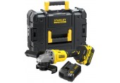 Stanley SFMCG710M1T FatMax V20 Bezuhlíková aku uhlová brúska 125mm (18V/1x4,0Ah), kufor