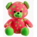 Medvedík svietiace v tme 21cm ružový / zelený plyš