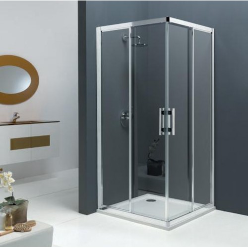 RONAL TOPACO TOP-Line rohový vstup, 100cm, pravý diel, aluchrom / sklo línie TOPD10005051