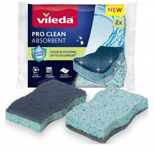 VILEDA Pro Clean viskózna hubka 2 ks pre efektívne čistenie kuchyne 179700