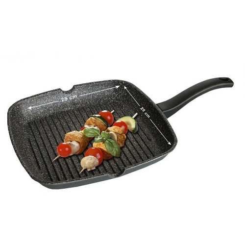 STONELINE Panvica grilovacia s mramorovým povrchom, 28 cm, WX-7907 STONELINE Panvica grilovacia s mramorovým povrchom, 28 cm, WX-7907