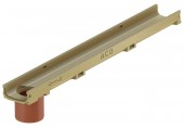 ACO Euroline mini žľab 1 m, H=5,5 cm, so spodným odtokom DN/OD 110, bez roštu 810010