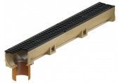 ACO Euroline 2.0 Žľab 1 m, H=10,4 cm, odtok DN 110, plastový rošt s Microgrip 416325