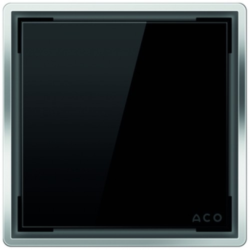 ACO ShowerPoint dizajnový kryt bez vzoru, čierny 5141.38.01