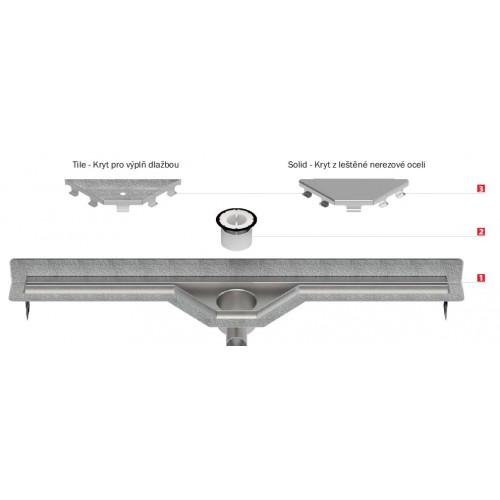 ACO ShowerDrain SE sprchovací žľab 1200 mm 9010.76.79