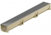 ACO Euroline 2.0 Žľab 1 m, H=10 cm, pozinkovaný mostíkový rošt 3003693