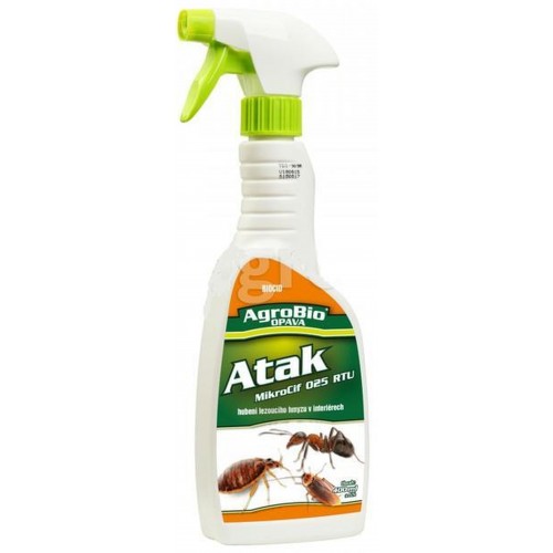 AgroBio ATAK MikroCif 025 RTU hubenie rusa domáceho a lezúceho hmyzu, 400 ml / R 002161