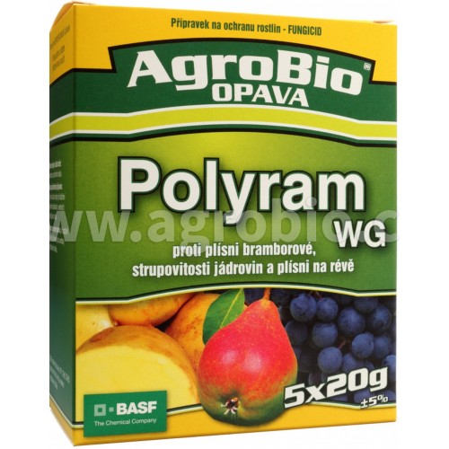 AGROBIO POLYRAM WG proti plesni zemiakovej, 5x20 g 003091 AGROBIO POLYRAM WG proti plesni zemiakovej, 5x20 g 003091