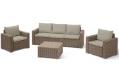 ALLIBERT CALIFORNIA 3 SEATER Set záhradný, cappuccino/piesková 17198931