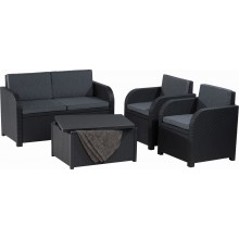 ALLIBERT MODENA Set záhradný s úložným stolom, grafit/sivá 17200463