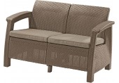 ALLIBERT CORFU LOVE SEAT Pohovka, 128 x 70 x 79cm, capuccino/piesková 17197359