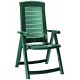 ALLIBERT ARUBA Záhradná stolička polohovacia, 61 x 72 x 110 cm, tmavo zelená 17180080