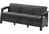 ALLIBERT CORFU LOVE SEAT MAX Pohovka, 182 x 70 x 79cm, grafit/sivá 17197959