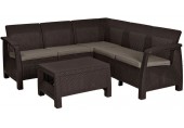 ALLIBERT CORFU RELAX Set záhradný, hnedá/sivo-béžová 17202123