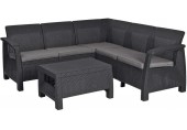 ALLIBERT CORFU RELAX Set záhradný, grafit/sivá 17202123