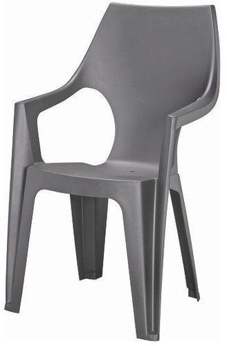 ALLIBERT DANTE záhradná stolička s vysokým operadlom, svetlo sivá 17187057