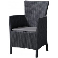 ALLIBERT IOWA záhradná stolička, 62 x 60 x 89cm, grafit 17197853