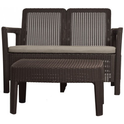 ALLIBERT TARIFA Set záhradný, hnedá/sivo-béžová 17203400