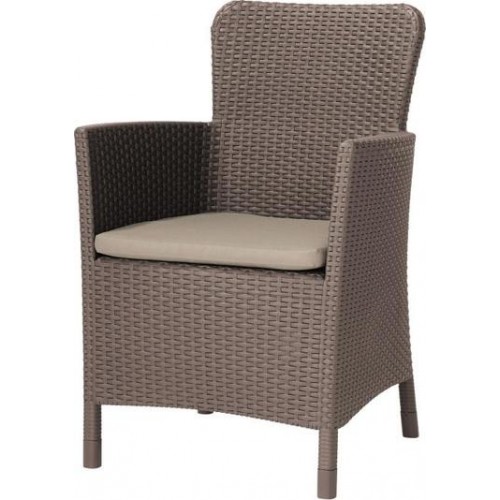 ALLIBERT MIAMI záhradné kreslo (stolička), 62 x 60 x 89 cm, cappuccino 17200037 ALLIBERT MIAMI záhradné kreslo (stolička), 62 x 60 x 89 cm, cappuccino 17200037