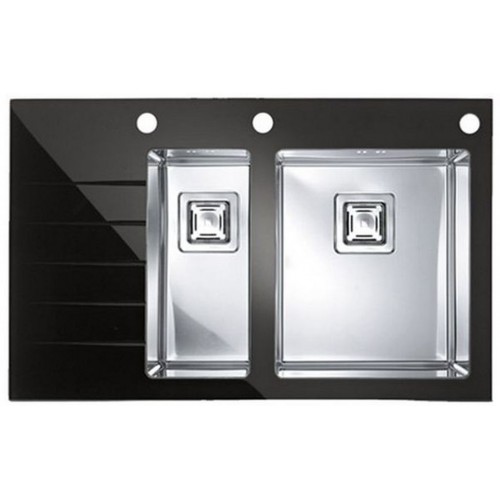 ALVEUS CRYSTALIX 20 kuchynský drez, 860 x 540 mm, pravý, čierna 1099635 ALVEUS CRYSTALIX 20 kuchynský drez, 860 x 540 mm, pravý, čierna 1099635