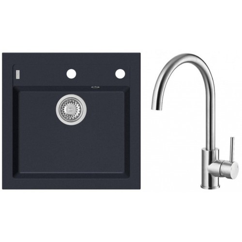 ALVEUS Set FORMIC 20 drez 520x510 mm + batéria ELZA, Twilight 05 + kartáčovaná oceľ