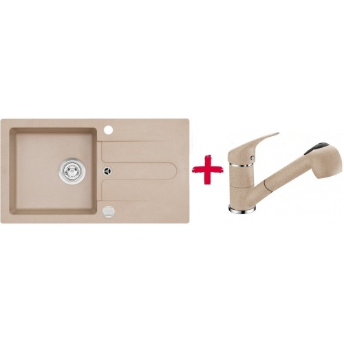 ALVEUS set drez granitový Cortina 110 béžový + batérie Bora Bora béžová ALVEUS set drez granitový Cortina 110 béžový + batérie Bora Bora béžová