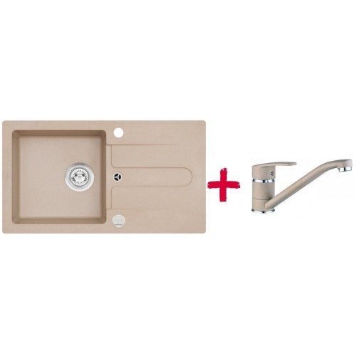 ALVEUS set drez granitový Cortina 110 béžový + batérie Milena béžová