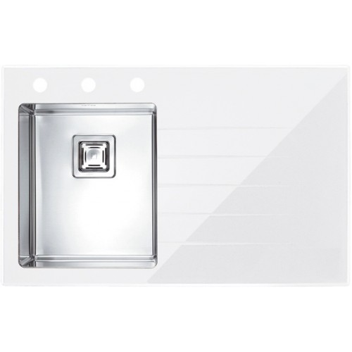 ALVEUS CRYSTALIX 10 kuchynský drez, biela/satin, 860 x 540 mm, ľavý 1099634