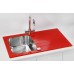 ALVEUS Glassix 10 kuchynský drez nerez / sklo, 860 x 500 mm, červená