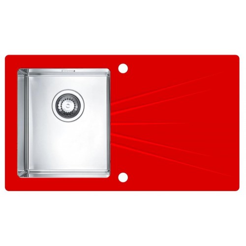ALVEUS Karat 10 kuchynský drez nerez / sklo, 860 x 500 mm, červená Karat10/ROT ALVEUS Karat 10 kuchynský drez nerez / sklo, 860 x 500 mm, červená Karat10/ROT